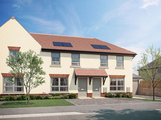 3 bedroom house - artist's impression subject to change. CGI’s are representative of the house type and not necessarily the specified plot as some details including finishes and roof colour may vary.